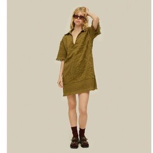 NEW OAS aya terry dress in Olive S